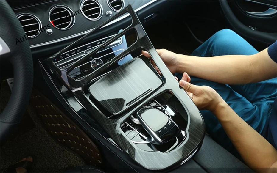 Yimaautotrims средняя коробка переключения передач держатель стакана воды крышка отделка подходит для Mercedes Benz e-класс E класс W213 E200 E300