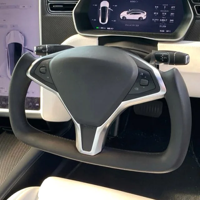Volant en cuir de haute qualité pour Tesla modèle S modèle X, personnalisé, Sport 