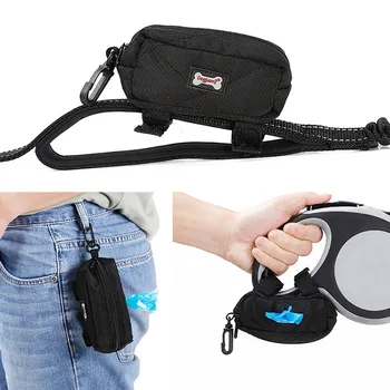 

1PC Pooper Bag Holder With 15PCs Waste Bags Dog Leashes Waste Bag Dispenser Distributor Outdoor Pet Cats Dog Accessories