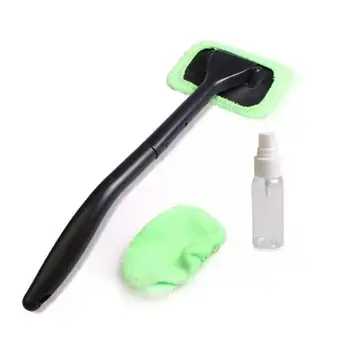 

Microfiber Auto Window Cleaner Long Handle Car Wash Brush Rag Windshield Glass Wiper Car Cleaning Brush Detailing Care