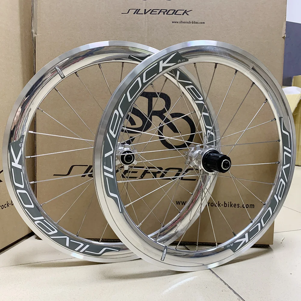 シルバーロック-折りたたみ自転車ホイールセット,ディスク