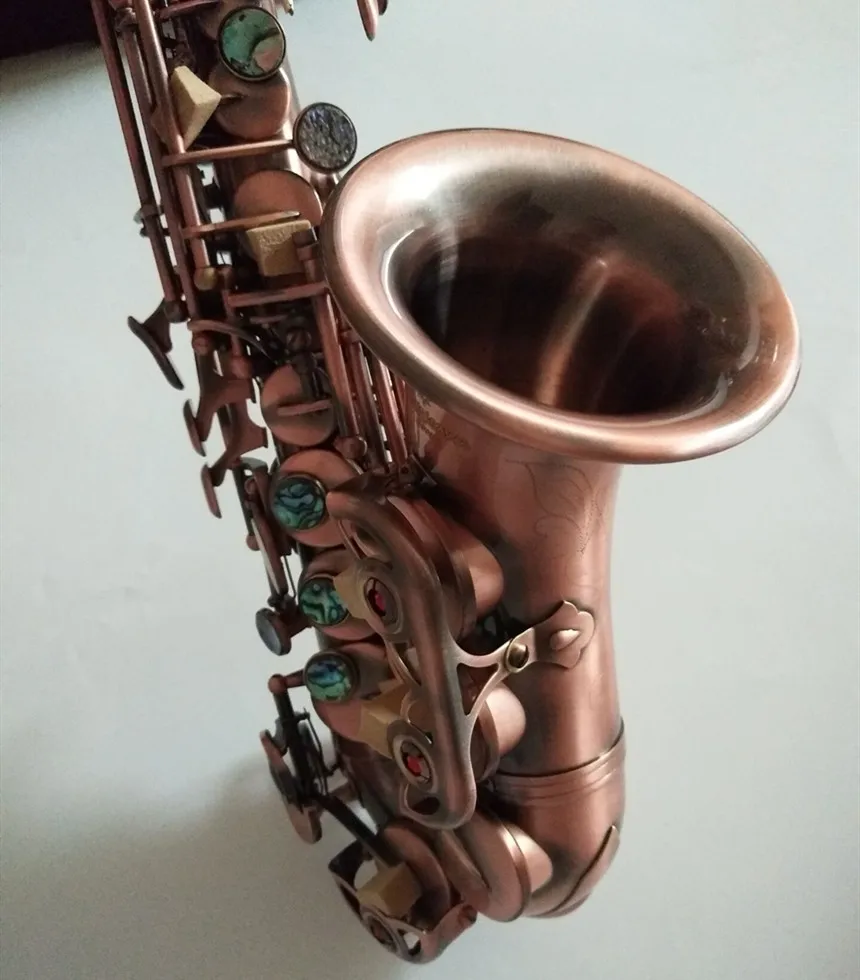 Sylzkr Custom Brand Professional S-902 Bbtune Strumento Musicale Golden Key Quality Curved Soprano Sax Con Bocchino Git