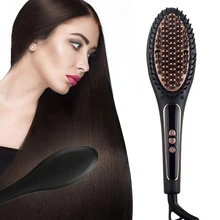Электрическая щетка для выпрямления волос, отрицательная ионная расческа для волос для мужчин и женщин, выпрямитель для волос, щетка с ЖК-дисплеем, железная Расческа для бороды, щетки
