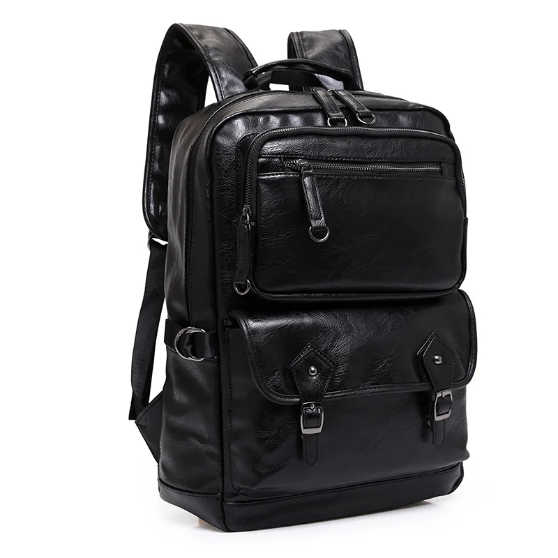 

2016 New Style Men's Bag Men Backpack Genuine Leather European And American Style Large Bag Manufacturers Direct Selling