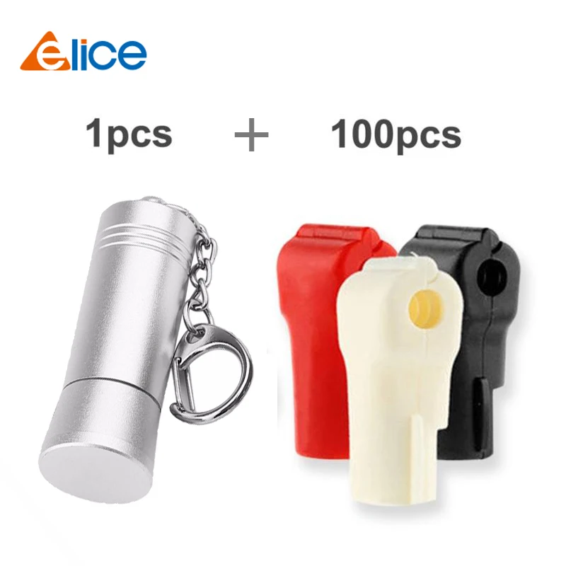 

100pcs Stop EAS Lock + 1pc key for Store Display Security Hook stem&peg stoplock Plastic Lock 6mm Hole diameter Hook lock