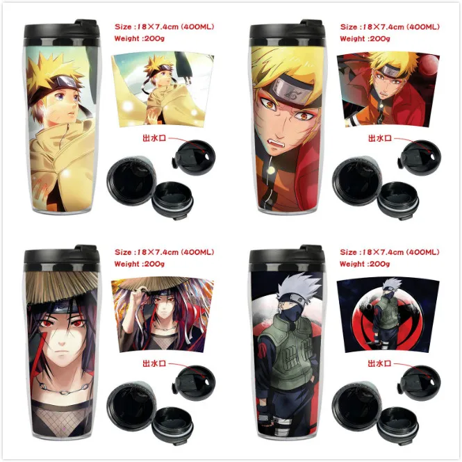 

Anime Naruto 400ml Double Coffee Insulated Vacuum Cup Insulation for Outdoor Camping Hiking Picnic Water Mug