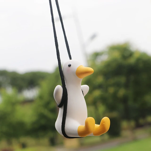 Swinging Duck Car Hanging Ornament, Cute Swing Duck On Car Rear View Mirror  Pendant, Swing Duck Car Mirror, Swing Duck For Car, - Ornaments - AliExpress