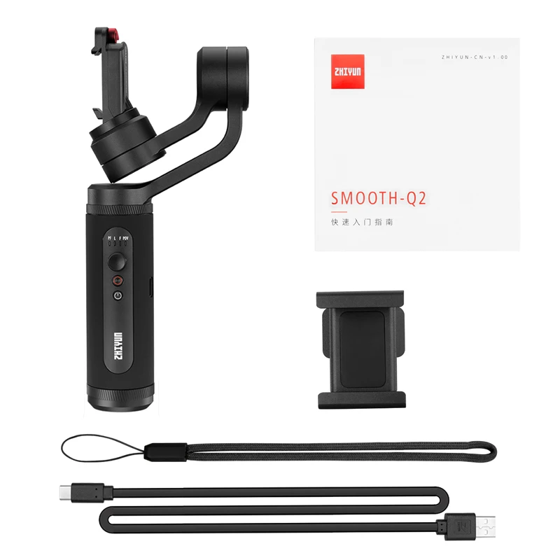 standard ZHIYUN SMOOTH Q2 Портативный мобильный шарнирное соединение для смартфонов iPhone samsung huawei 3-осевой Ручной Стабилизатор Vlog видео Gimbal - Цвет: standard