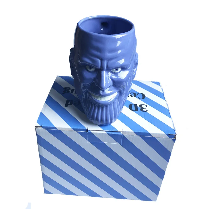 

Multifunctional 3D Large Capacity Water Cup Ceramic Cup Breakfast Milk Coffee Cup Creative Hero Character Expression Coffee Cup