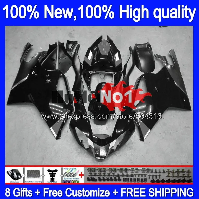 Средства ухода за кожей для Aprilia RSV1000R Mille RV60 RSV1000RR РСВ 1000 8MC. 42 RSV1000 R RR 2003 2004 2005 2006 03 04 05 06 обтекатель серого и черного цветов