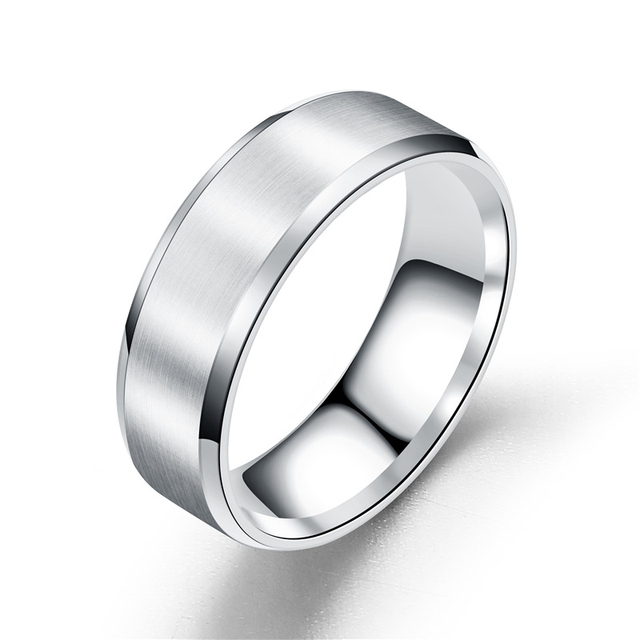 Spinner Chain Men Rings Cool Stainless Steel 8mm Width Fashion Rings For Men Women Jewelry Party Gift