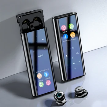 

QCR Wireless Bluetooth Earphone Multi-function MP3 Player Earbuds Headest IPX7 Waterproof 9D TWS earphone 6000mAh Power Bank
