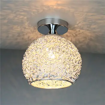 

Round Pendant Light Simple LED Crystal Ceiling Lights Hanging Crystal Pendant Lamp without Bulb for Living Room Bedroom Corridor