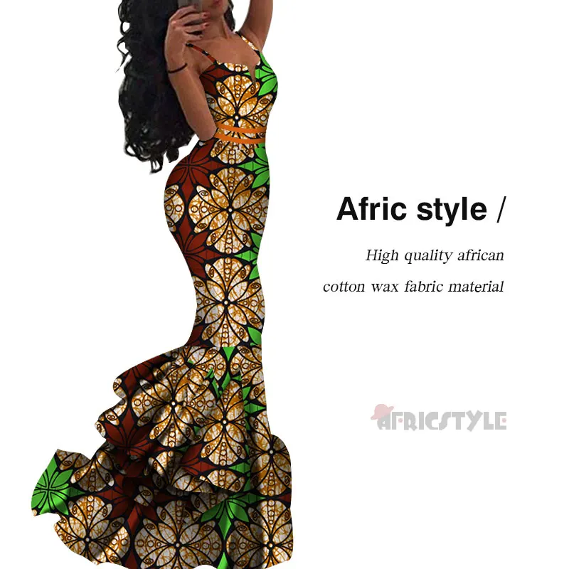 

2020 Nuevo vestido sin mangas de estilo africano de Ankara vestidos de cóctel vestido de fiesta WY5445
