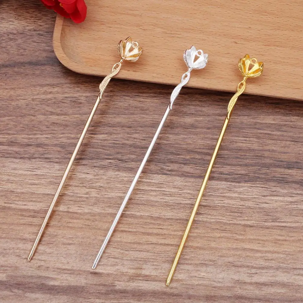 REGELIN 10 шт./лот серебряный цвет/KC Золотой Цвет DIY цветочные шпильки для волос пустая