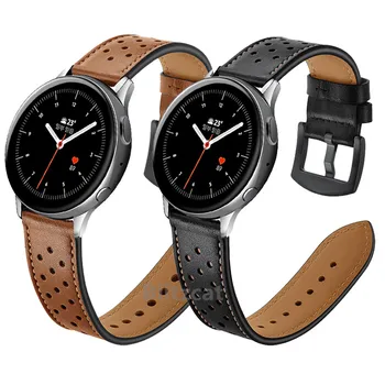 

20mm Fashion Genuine Leather Watch Band For Samsung Galaxy Active 2 44mm 40mm Replacement Leather Wrist band strap new