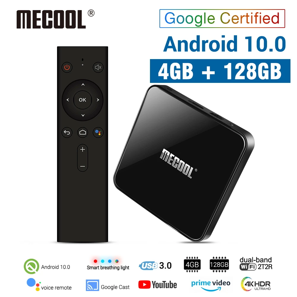 MECOOL KM3 Android 10.0 TV Box 4G DDR4 128G 64G ROM Amlogic S905X2 2.4G/5G WiFi 4K BT Voice Control Google Certified TV box|Set-top Boxes| - AliExpress