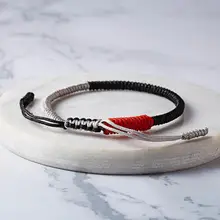 Tibetischen Buddhistischen глюк тканые Tibetischen браслет Handgemachte Knoten Dingier Seil пары подарок чехол для телефона на руку