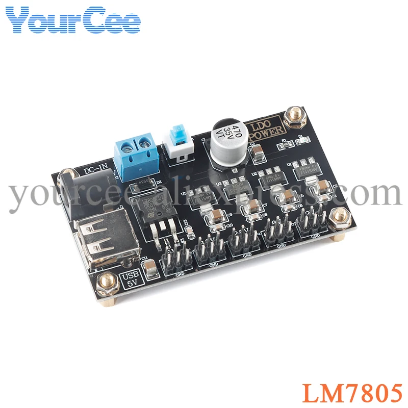 Регулируемый многолинейный блок питания LM7805 USB от 1 2 до 8 5 3 В выходной понижающий
