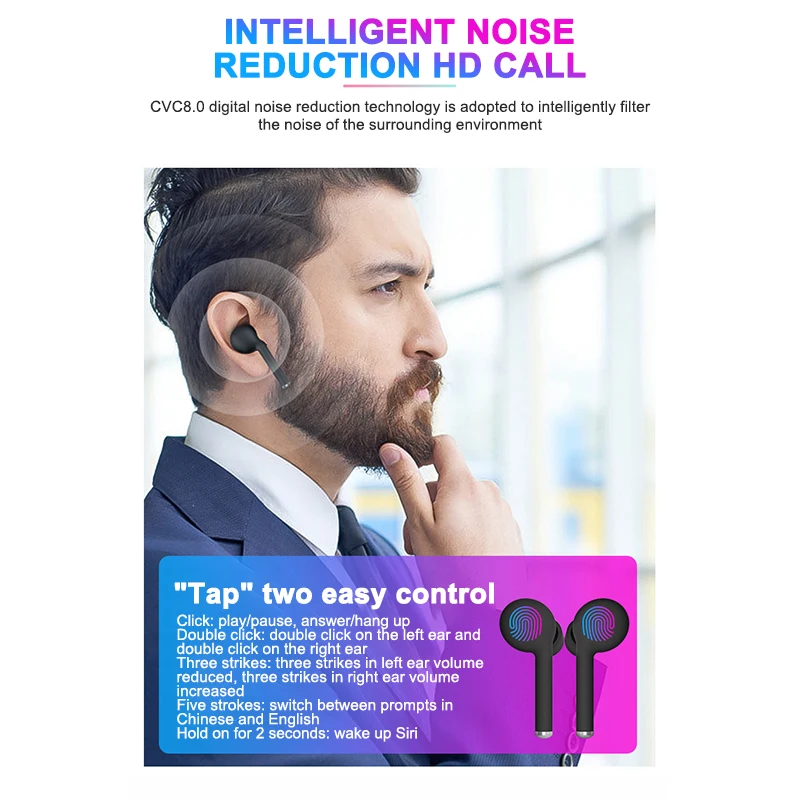 TWS Bluetooth 5,0, наушники-вкладыши, беспроводные Bluetooth наушники, спортивные наушники, игровые наушники, головной телефон для смартфона huawei P20 P30 Pro