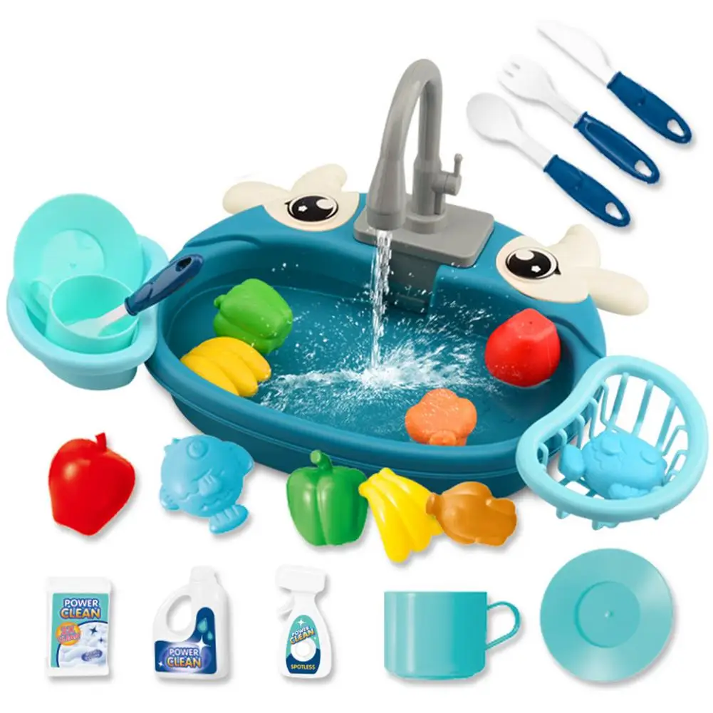 Kitchen Sink Toys With Running Water Educational Funny Gifts For Girls And Boys Children Simulation Kitchen Toys Suit