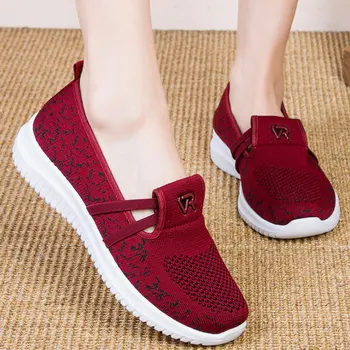 ladies red loafers