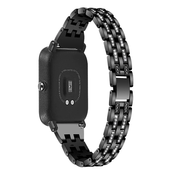 Металлический ремешок для часов для Xiaomi Huami Amazfit Bip из нержавеющей стали застежка-молния ремешок для часов Ремешок Для Xiaomi Huami Amazfit