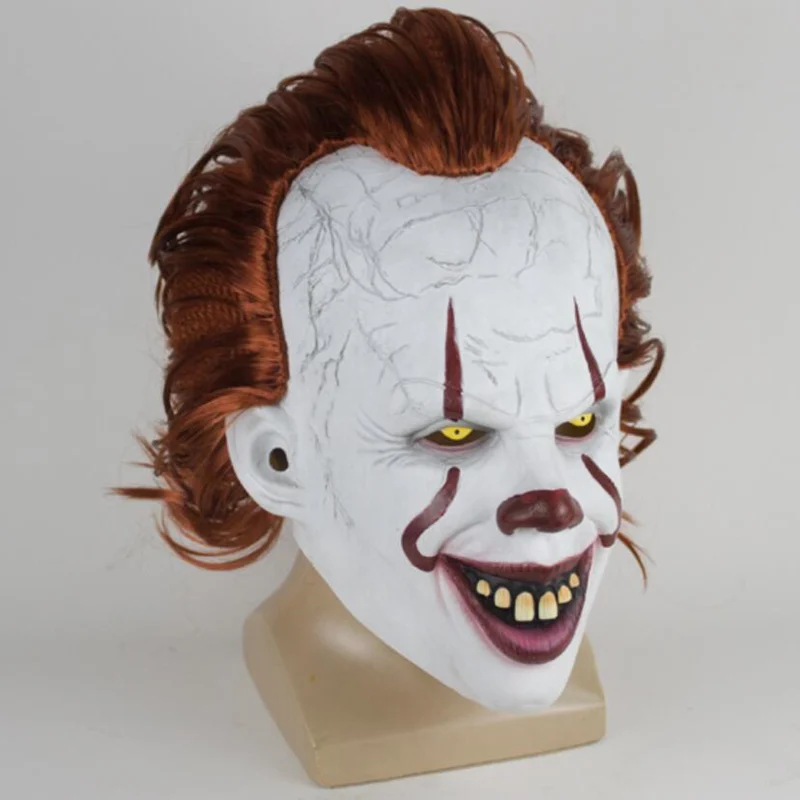 Хэллоуин Джокер маска пеннивайза Стивен Кинг It Chapter Two 2 Косплей Латекс страшный реквизит