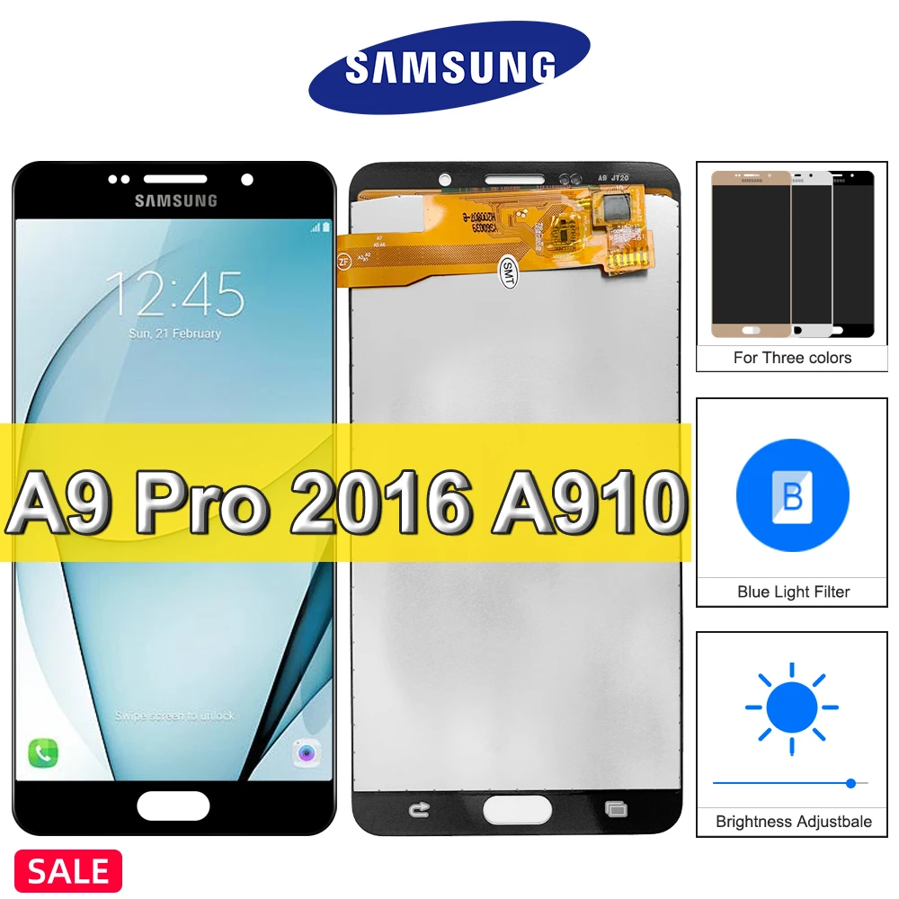 TFT For Samsung Galaxy A9 Pro 2016 A910 LCD Display Touch Screen Digitizer Assembly A9100 A910F SM-A910F | Мобильные телефоны и
