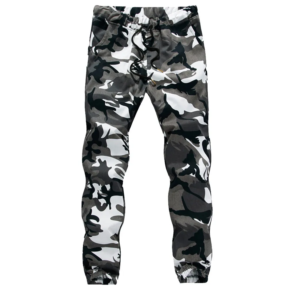White Fshion Drawstring Pants мужские камуфляжные брюки с принтом мужские брюки плюс размер карандаш спортивные брюки M-5XL L0823 - Цвет: White