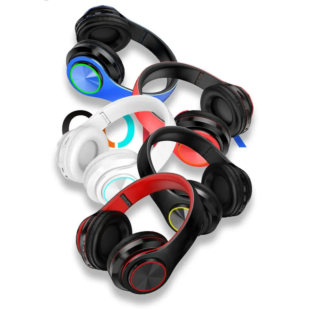 Компьютерная игровая гарнитура с микрофоном RGB светильник кой беспроводные Bluetooth