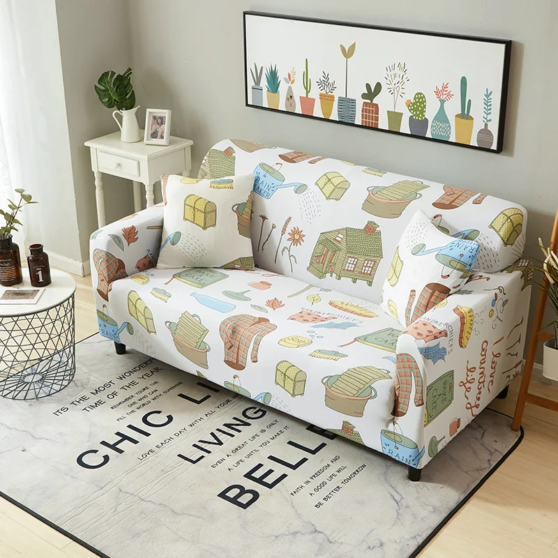 Мотивы из мультфильма Slipcover Нескользящие эластичные чехлы для диванов полиэстер четыре сезона все включено растягивающаяся Подушка Диван полотенце