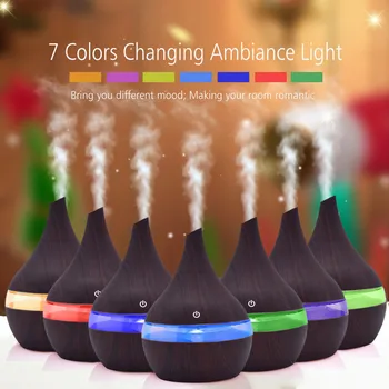 

300ml USB Electric Aroma air diffuser wood Ultrasonic air humidifier Essential oil Aromatherapy cool mist maker for home