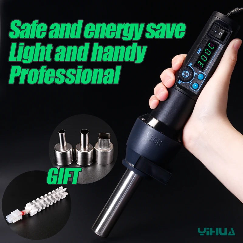 

YIHUA 8858 Upgraded Version 8858-I 700W Portable Blower Hair Dryer Heat Gun BGA Hot Air Gun 110V/220V Solder Rework Tool