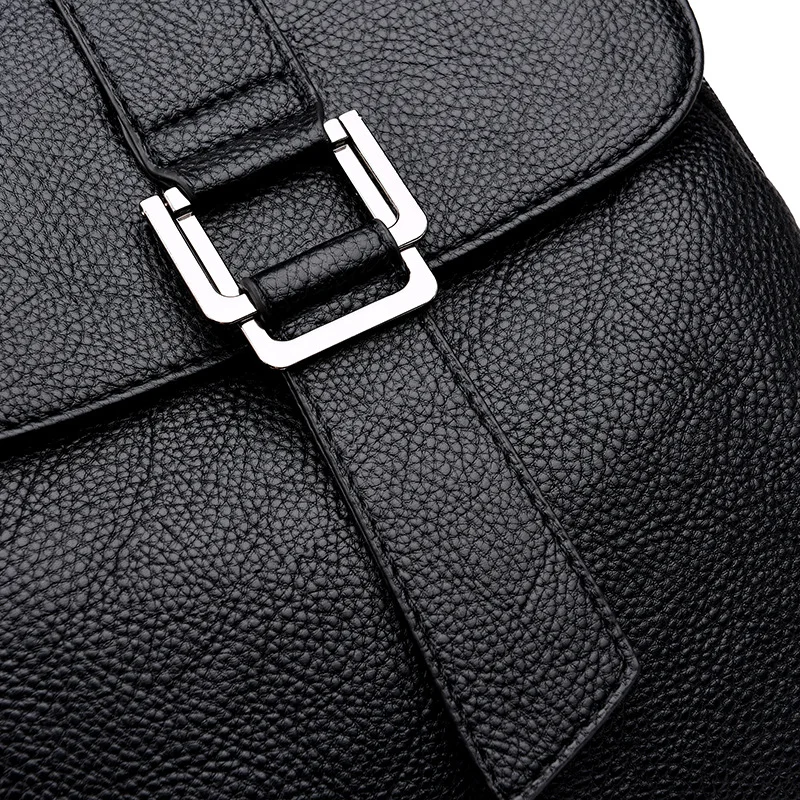 

Korean-style Backpack Soft Leather WOMEN'S Bag 2018 New Style Versatile Simple Women's Soft Leather Embossed Leather Travel Mom