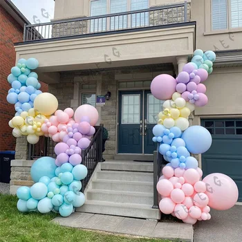 

205Pcs Party Balloons Garland Kit Macaron Pink Balloon Inflator Birthday Wedding Decoration Globos Pump Bridal Shower Partydecor