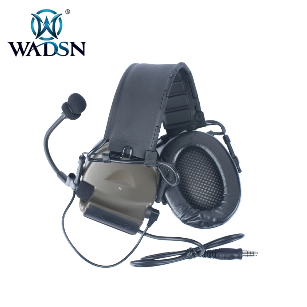 WADSN Softair наушники Comtac II тактическая гарнитура для страйкбола Midland/Ken PTT портативная рация радио охотничий авиационный аксессуар