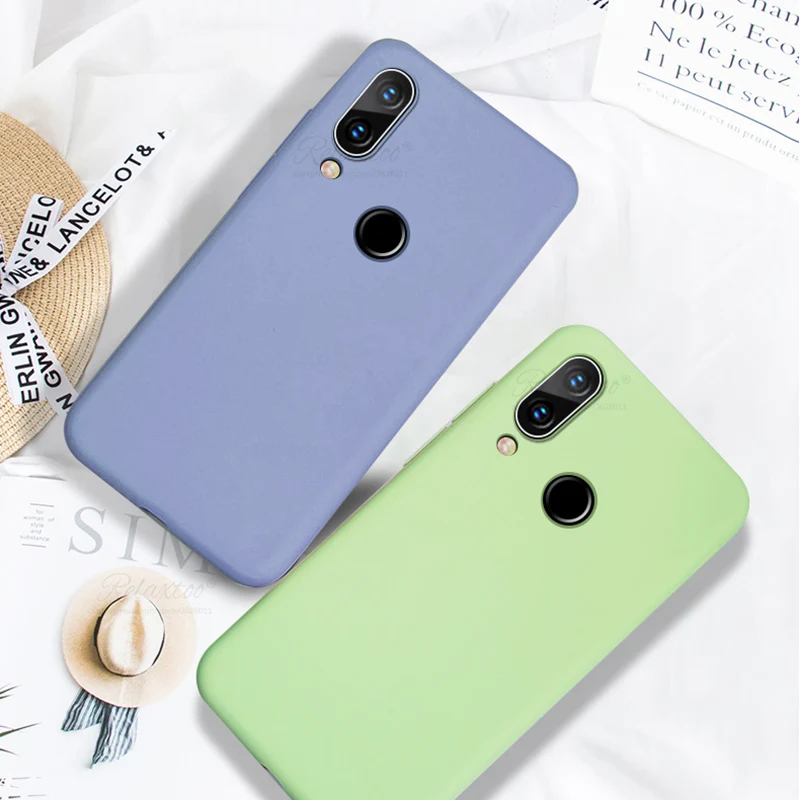Чехлы из жидкого силикона для Xiaomi Redmi Note 7 мягкий сенсорный чехол телефона xiomi 7a Red