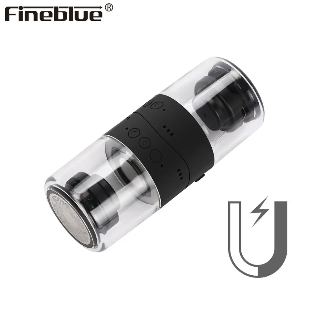 

Fineblue MK22 TWS Mini Wireless Bluetooth Speaker 4 Colors LED Breathing Light Mega Bass Stereo Interconnection Speaker