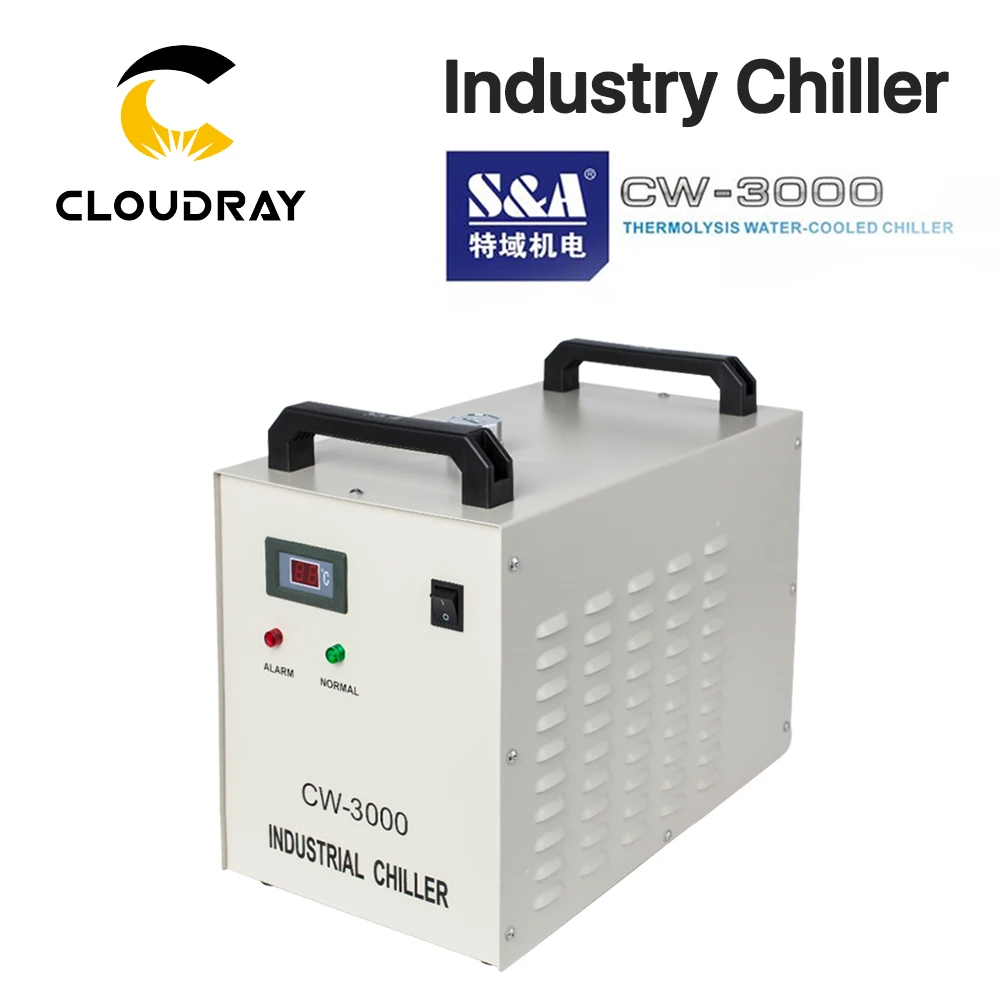 Промышленный водяной охладитель Cloudray S & A CW3000 для CO2 лазерной гравировальной