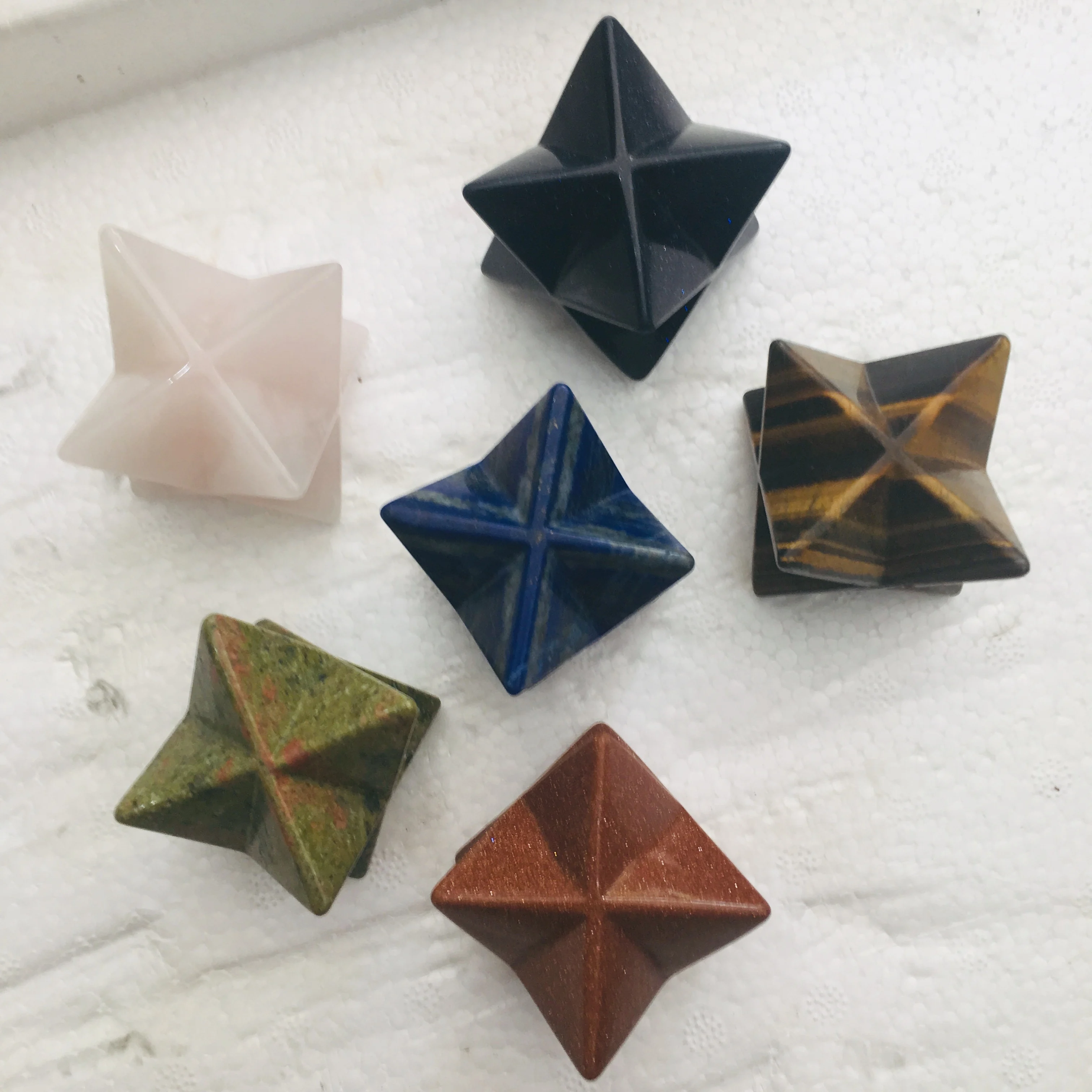 

4cm Beautiful Polished Transparent Crystal Clear Quartz Merkaba star