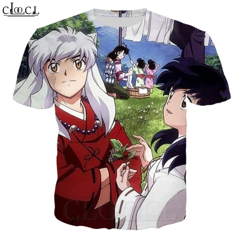 CLOOCL Inuyasha мультфильм аниме футболка 3D печать мужчины женщины короткий рукав