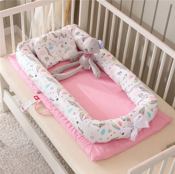 90X50 см, детское гнездо, кровать, складная кроватка для новорожденных, гнездо для сна, детские кроватки, детская люлька, бампер - Цвет: C2 Baby Nest Bed