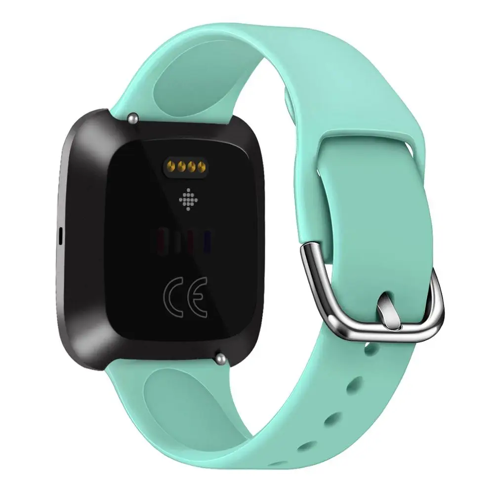 Для смарт-часов Fitbit Versa 2/Versa Lite, ремешок, одноцветная Пряжка, силиконовый браслет, сменный ремешок для часов, спортивный ремешок, Correa - Цвет: Teal