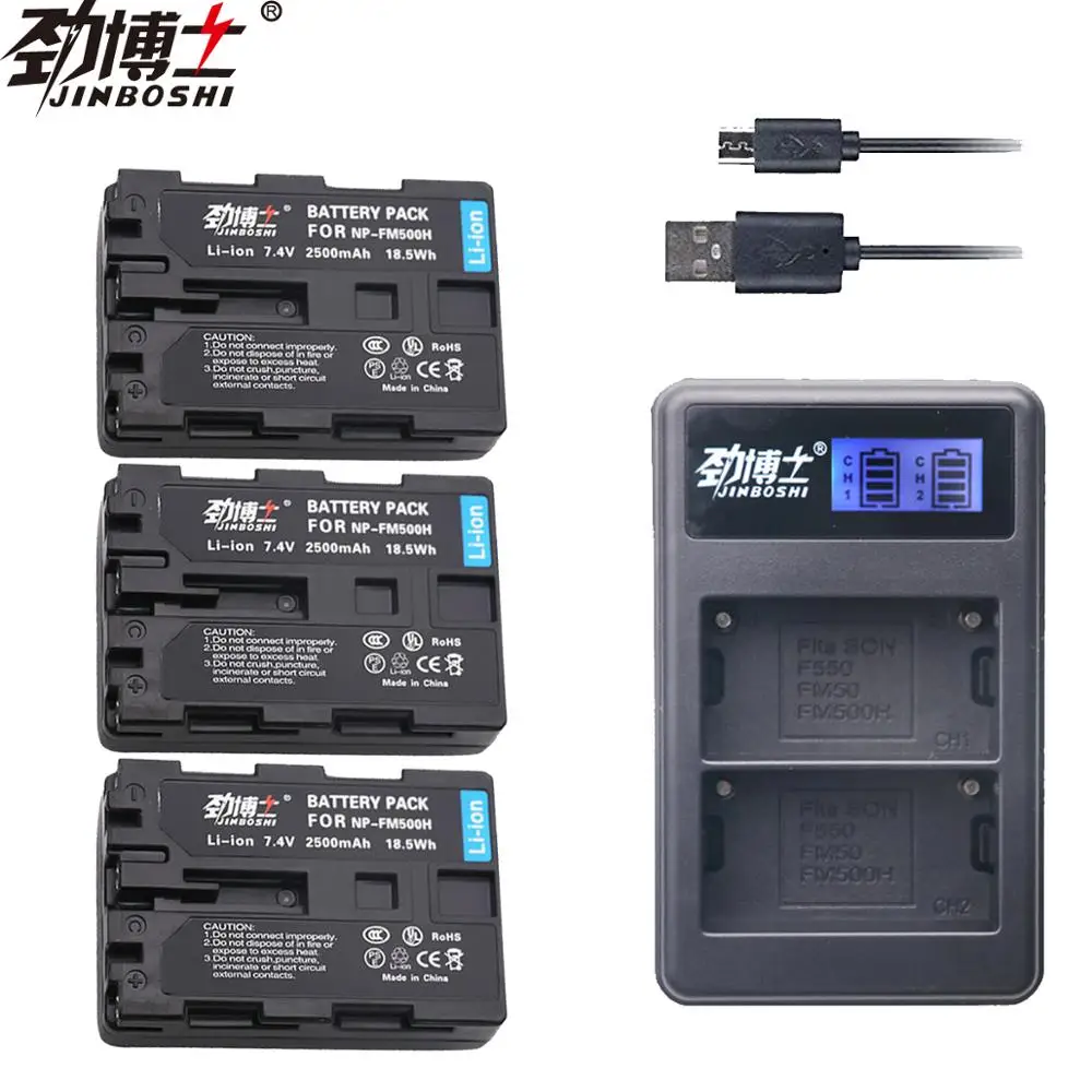 3X NP FM500H NP-FM500H NPFM500H Camera Batteries +LCD USB Dual Charger for Sony A57 A65 A77 A450 A560 A580 A900 A58 | Электроника