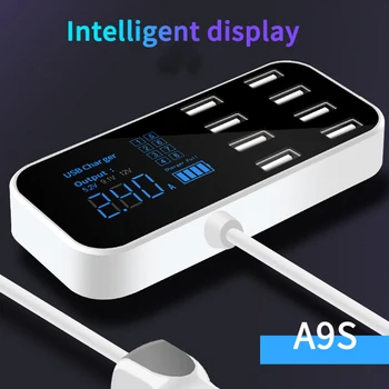 

8 Ports Car Charger Fast Car Charger With LCD Display Carregador Multiple Charging Fast Charge With Smart IC Auto Detect Tech
