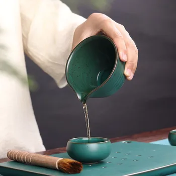 

Jingdezhen Handmade Antique Japanese-Style Coarse Pottery Pitcher Kung Fu Tea Set Tea Sea Tea Fair Cup Public Cup Tea Set Shop