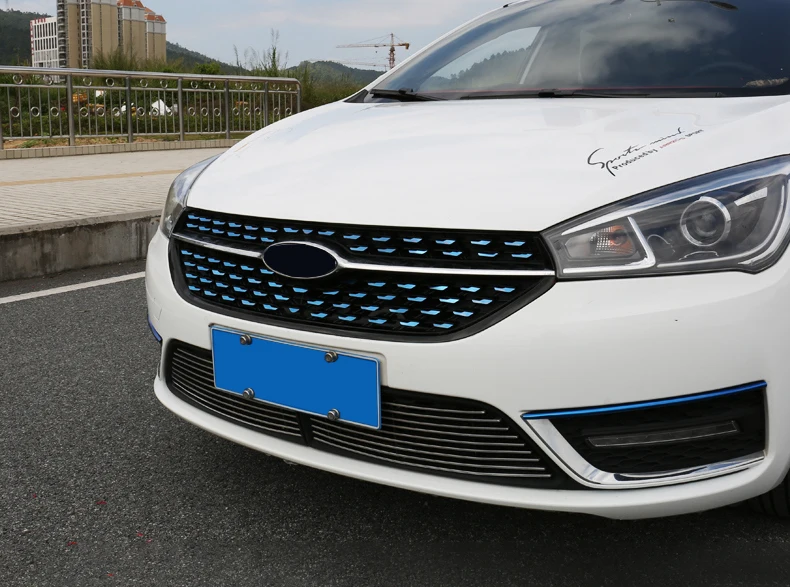Для Chery ARRIZO5 ARRIZO 5, новинка, нержавеющая сталь, управление, передняя сторона, звездная сетка, блестки, Внешнее украшение, автомобильные аксессуары