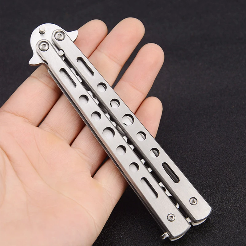 Folding Knife Butterfly CS Go Training Knife Butterfly Knife Game Knife Dull Tool No Edge For Entertainment Training Knife