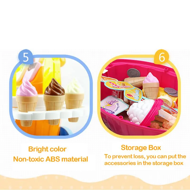 1 set of children's simulation kitchen cutlery set popcorn dessert trolley educational toys set